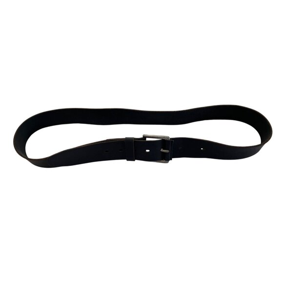 Timberland Mens Black Leather Belt Size 3L With Metal Buckle Heavy-Duty Casual - Picture 1 of 6